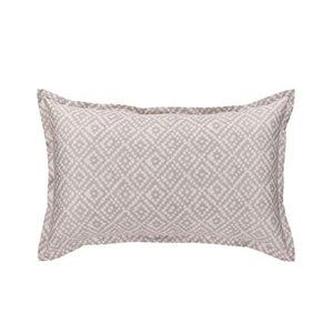 Portico Crosby Collection Diamond Patterned Standard Pillowcase NEW Tan